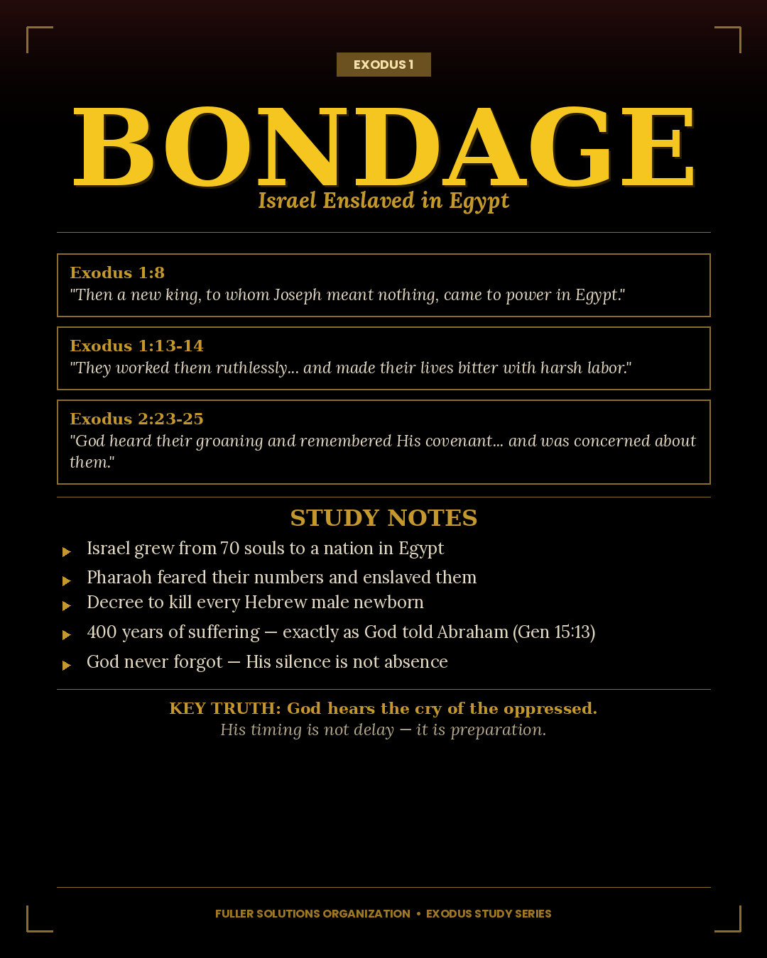 Bondage in Egypt