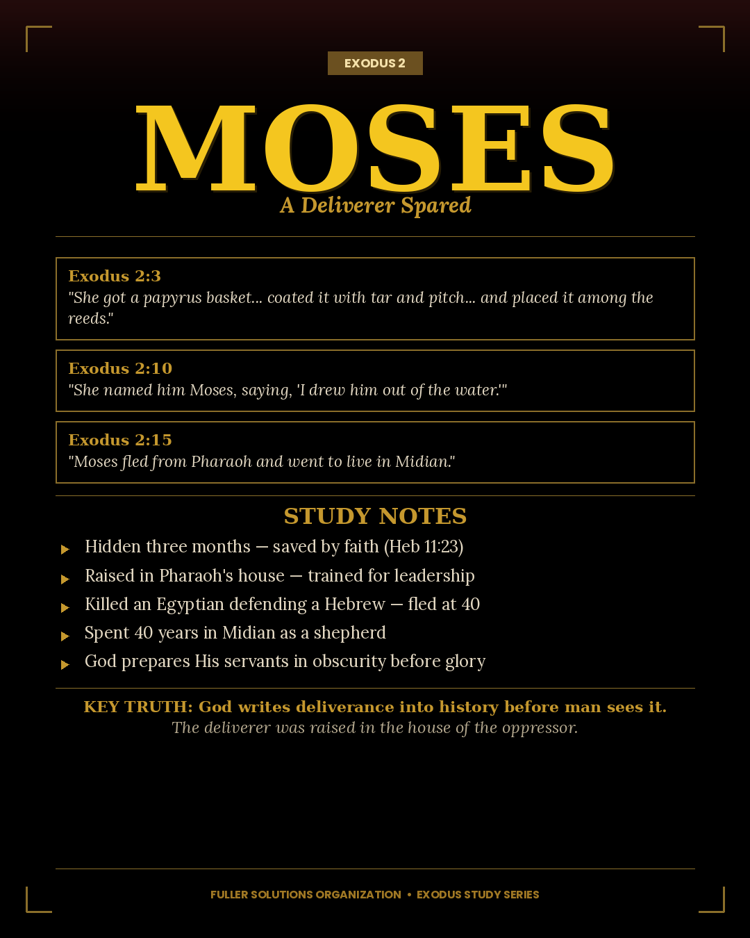 Moses — A Deliverer