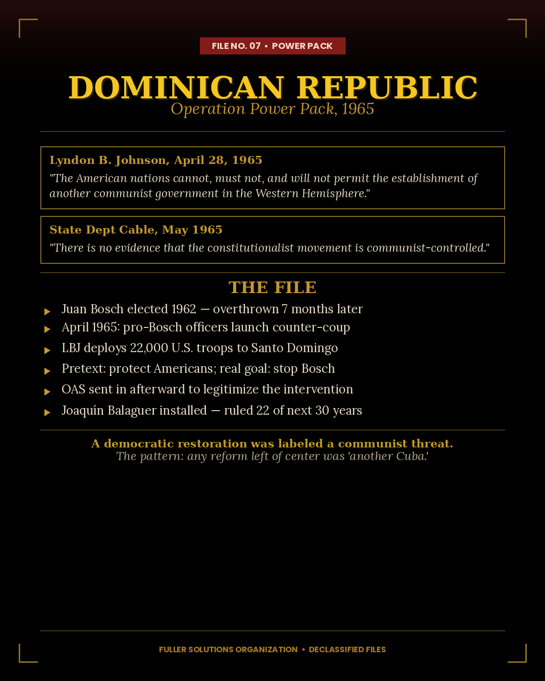 Dominican Republic — Power Pack