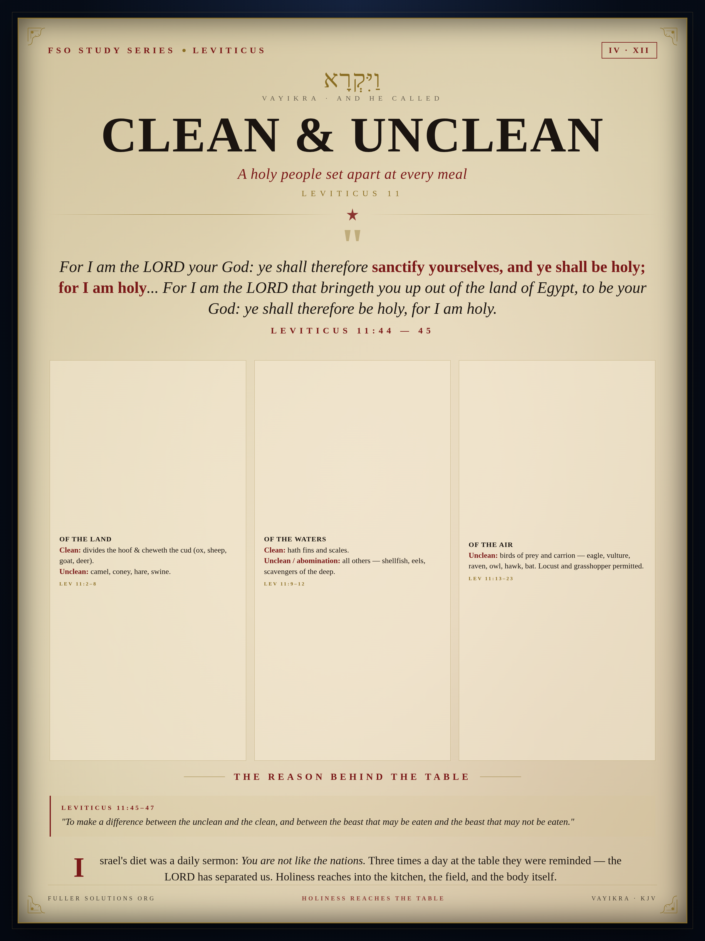 Clean & Unclean