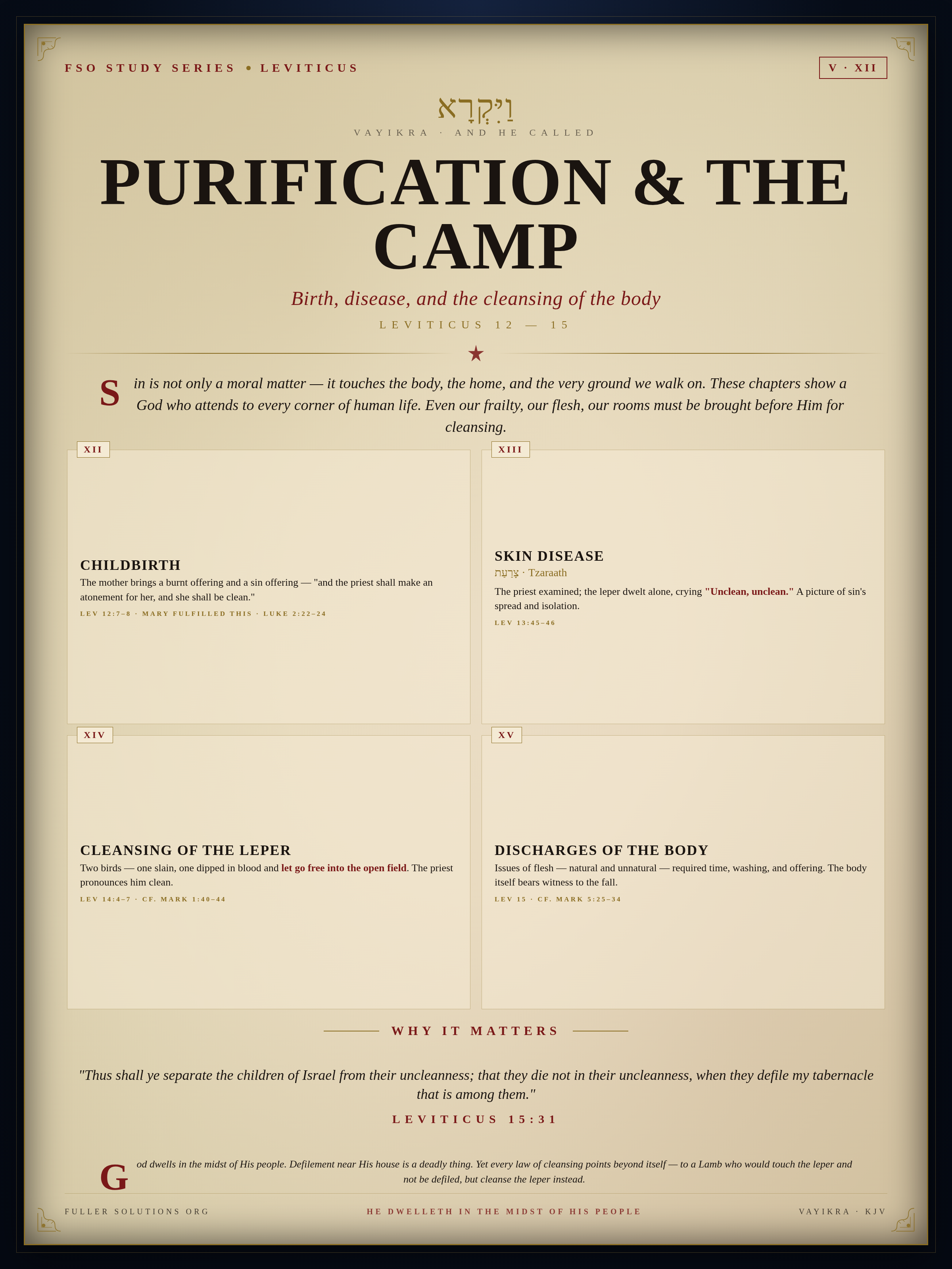 Purification & the Camp