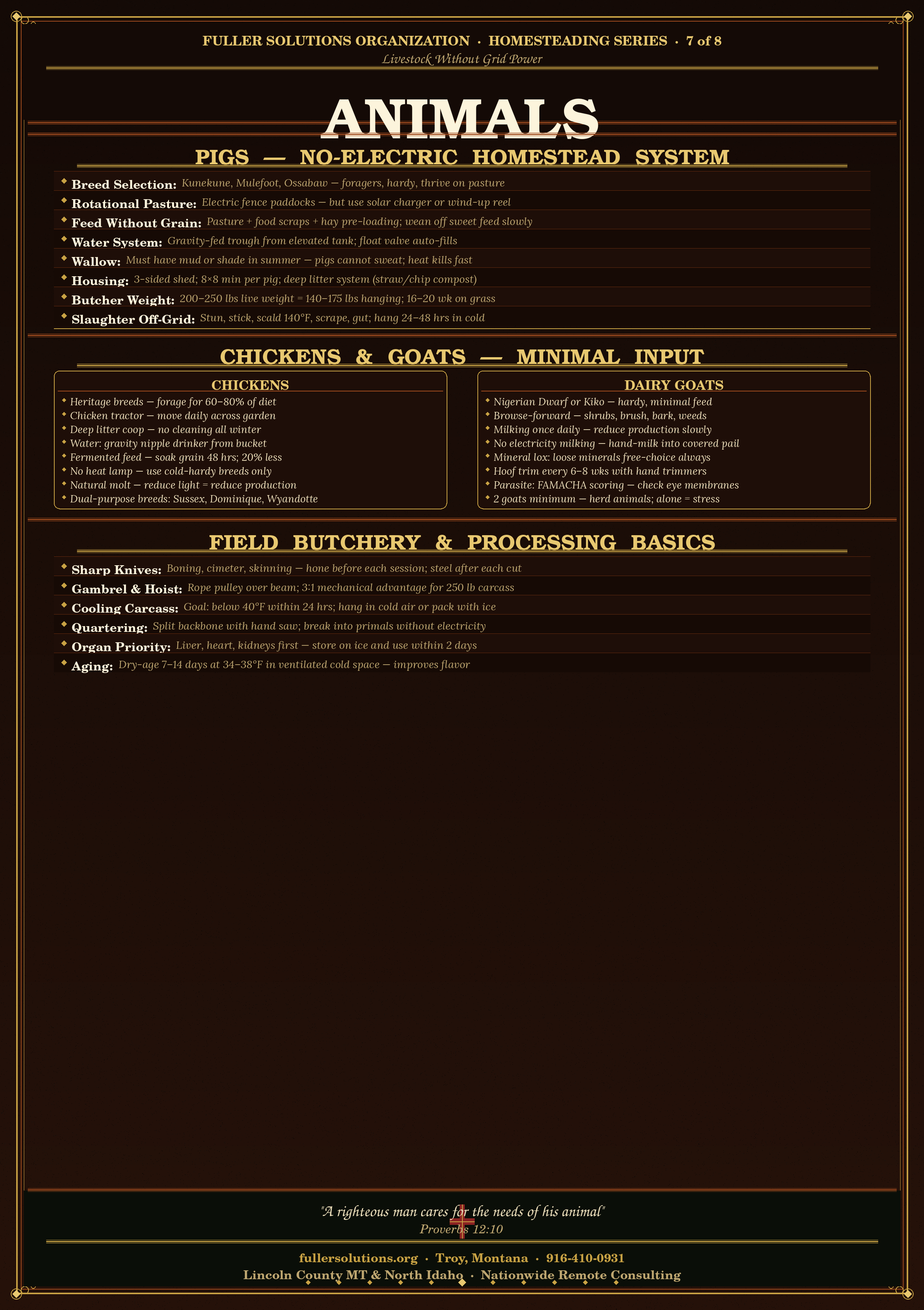 Livestock Without Grid Power