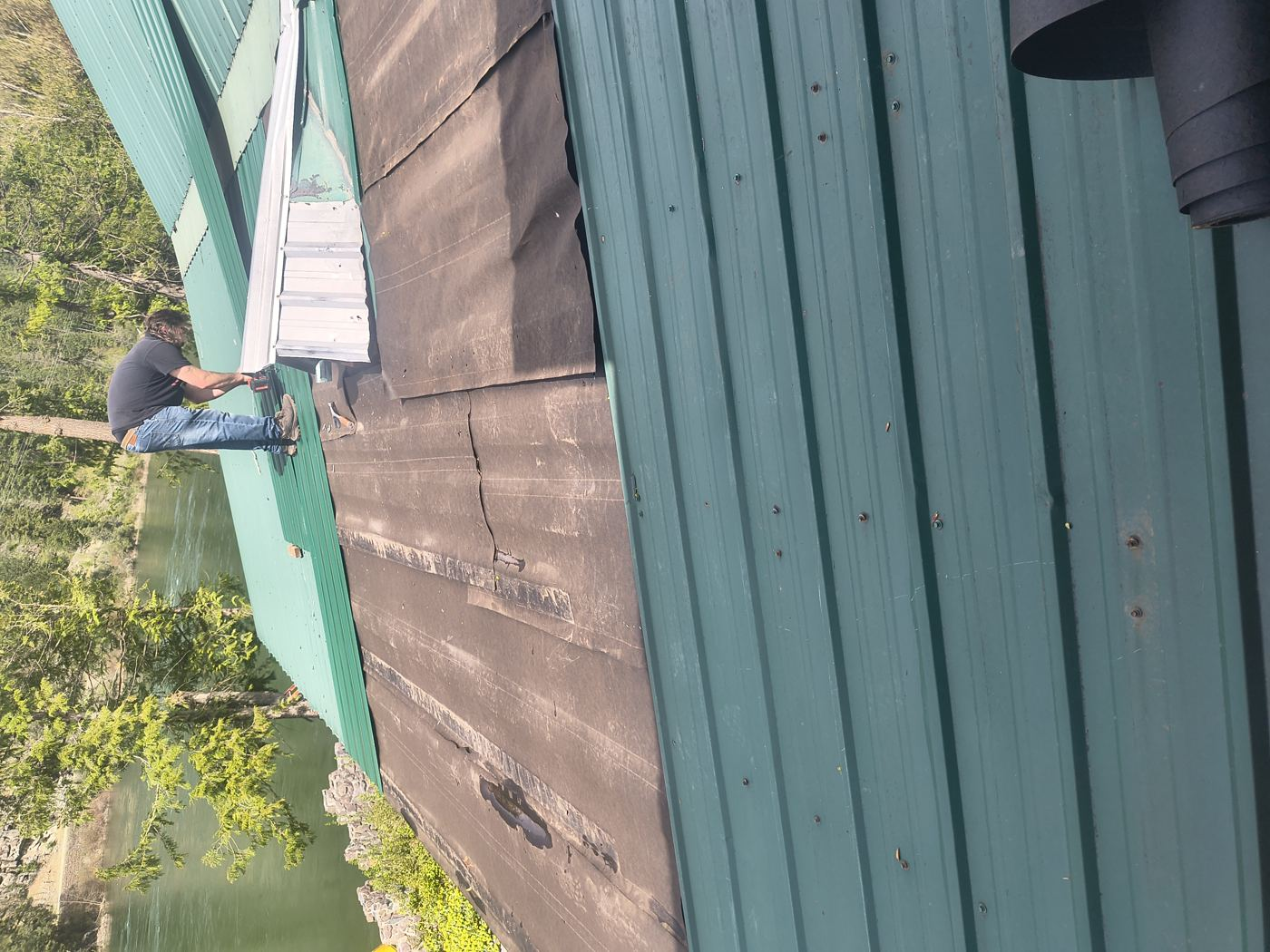 Metal roof wind damage repair